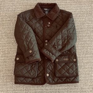 Polo Ralph Lauren Traditional Quilted Hunting Jacket 4T Boys Deep Army Green
